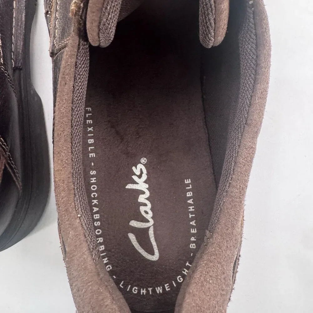 Clarks Leather Lace Up Bicycle Toe Comfort Shoe Mens Size 14 Fast Shipping